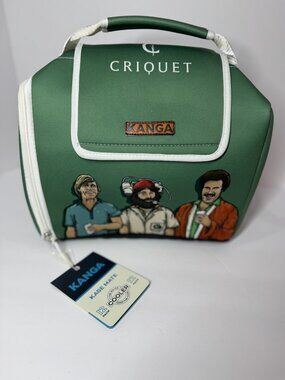 Criquet X Kanga Kase Mate Cooler Bag 12-Pack Insulated Green With Illustrated De
